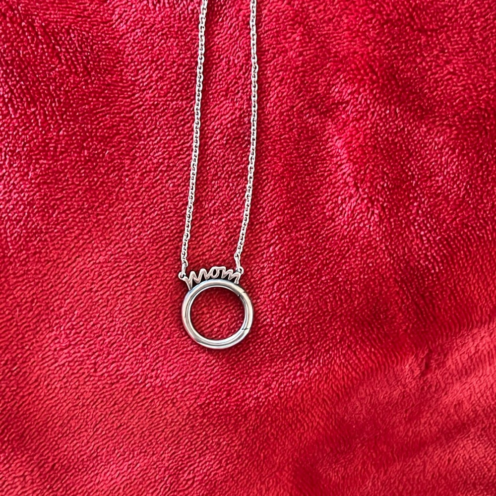 James Avery "Mom" Changeable Charm Necklace